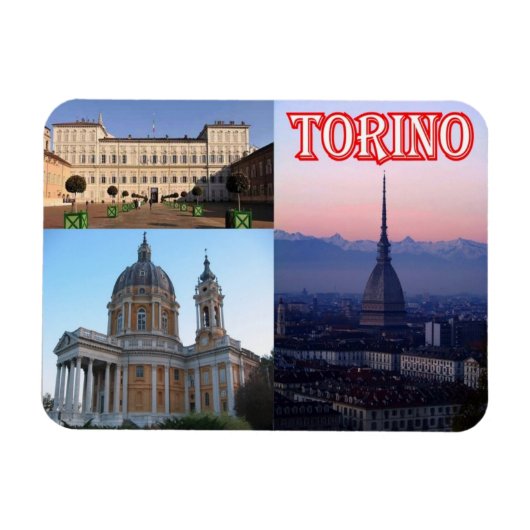 Italië - Piemonte - Torino - Mozaïek - Magneet (Horizontaal)