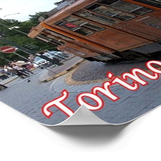 Italië - Piemonte - Torino - Tram - Poster (Hoek)