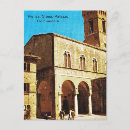  Italië, Pienza, Siena, Palazzo Communale Briefkaart (Voorkant)