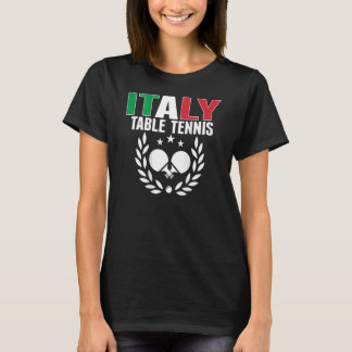 Italië pingelt Italiaanse Tennis Team Support T-shirt