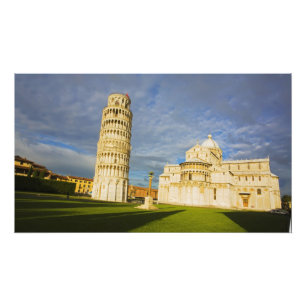 Italië, Pisa, Dom en Scheve Toren, Pisa, 2 Foto Afdruk