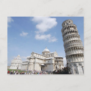 Italië, Pisa. Kathedraal, baptisteer en leaning Briefkaart