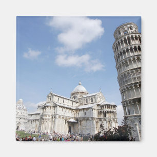 Italië, Pisa. Kathedraal, doopkapel en scheve Magneet