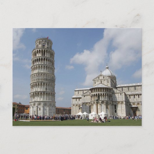Italië, Pisa. Leaning Tower of Pisa en Briefkaart (Voorkant)
