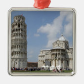 Italië, Pisa. Leaning Tower of Pisa en Metalen Ornament (Voorkant)