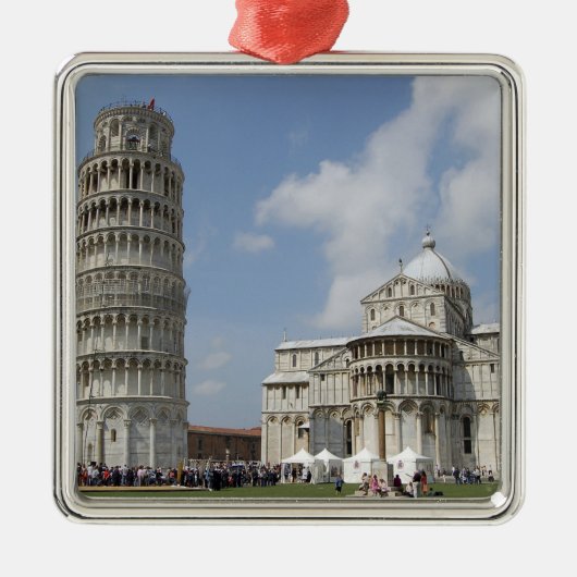 Italië, Pisa. Leaning Tower of Pisa en Metalen Ornament (Voorkant)