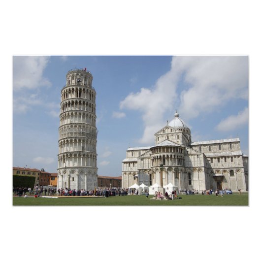 Italië, Pisa. Leaning Tower of Pisa Foto Afdruk (Voorkant)