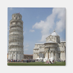 Italië, Pisa. Scheve Toren van Pisa en Magneet