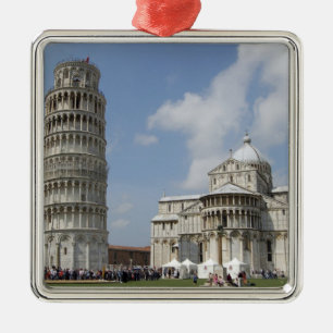 Italië, Pisa. Scheve Toren van Pisa en Metalen Ornament