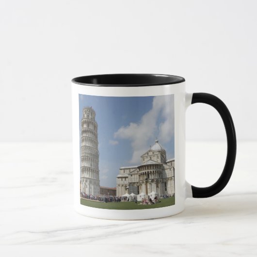 Italië, Pisa. Scheve Toren van Pisa en Mok (Rechts)