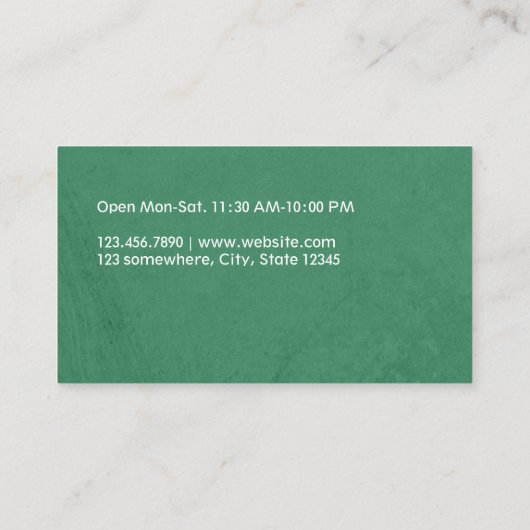 Italië Pizza & Pasta Business Loyalty Punch Kaart (Achterkant)