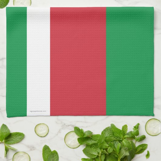 Italië Plain Flag Theedoek (Gevouwen)