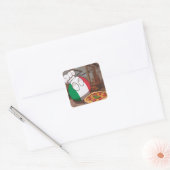 Italië Polandball Schattige Kawaii Kerstcadeau Hap Vierkante Sticker (Envelop)