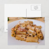 Italië, Positano. Bord van rigatoni weergeven. Briefkaart (Voorkant / Achterkant)