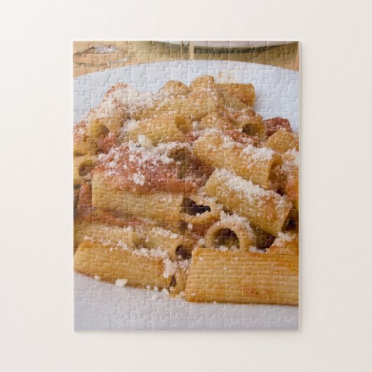 Italië, Positano. Displayplaat van rigatoni Legpuzzel (Verticaal)