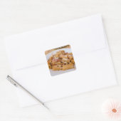 Italië, Positano. Displayplaat van rigatoni. Vierkante Sticker (Envelop)
