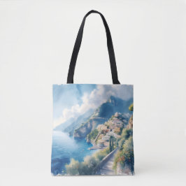 Italië Positano Romantisch Reizen Jubileum Cadeau Tote Bag