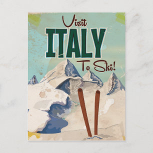 Italië poster voor het reizen met Vintage Briefkaart