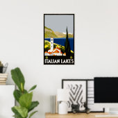 Italië Poster voor reizen door Italië - Italiaanse (Thuiskantoor)