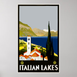 Italië Poster voor reizen door Italië - Italiaanse
