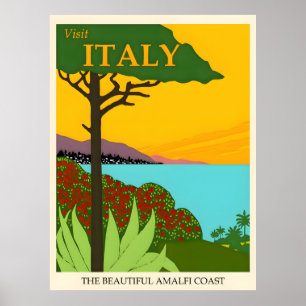 Italië Poster voor reizen met bestemming Italië