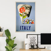 Italië Poster voor reizen met bestemming Italië (Thuiskantoor)