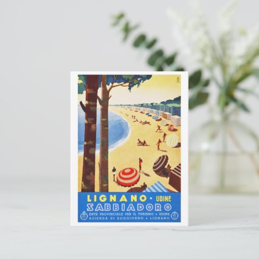 Italië Poster voor reizen met bestemming Italië te Briefkaart (Staand voorkant)