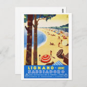 Italië Poster voor reizen met bestemming Italië te Briefkaart (Voorkant / Achterkant)