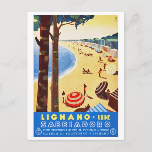 Italië Poster voor reizen met bestemming Italië te Briefkaart (Voorkant)