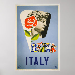 Italië Poster voor reizen met bestemming Vintage