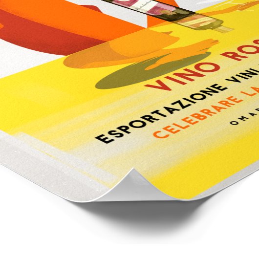 italië  poster wijn (Hoek)