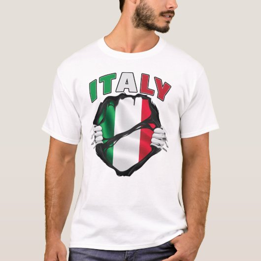 Italië Pride Vlag T-shirt (Voorkant)