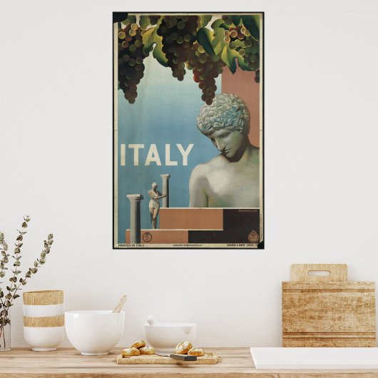 Italië Prints voor het reizen Poster en het terugh (Keuken)