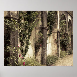 Italië, provincie Brescia, Gardone Riviera. Tuin Poster