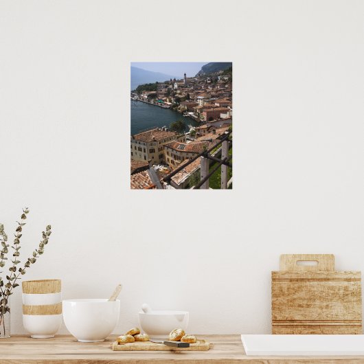 Italië, provincie Brescia, Limone sul Garda. Stad Poster (Keuken)