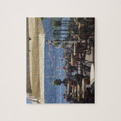Italië, provincie Como, Bellagio. Cafe aan het mee Legpuzzel (Verticaal)