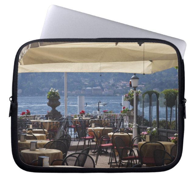 Italië, provincie Como, Bellagio. Lakeside café. Laptop Sleeve (Voorkant)