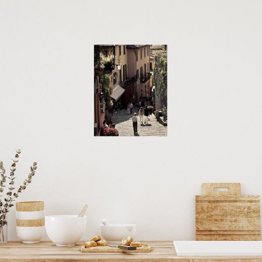 Italië, provincie Como, Bellagio. Salita 2 Poster (Keuken)