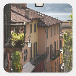 Italië, Provincie Como, Bellagio. Salita Vierkante Sticker
