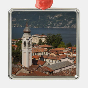 Italië, provincie Como, Menaggio. Gezicht op stad  Metalen Ornament