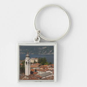 Italië, Provincie Como, Menaggio. Gezicht op stad Sleutelhanger