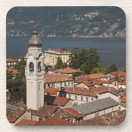 Italië, provincie Como, Menaggio. Uitzicht en 2 Drankjes Onderzetter (Voorkant)