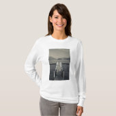 Italië, provincie Como, Tremezzo. Meer pier. T-shirt (Voorkant volledig)