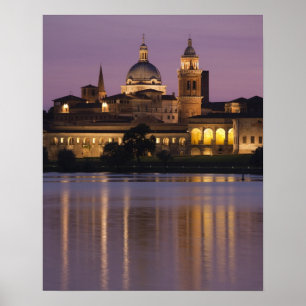 Italië, provincie Mantua, Mantua. Gezicht op de st Poster