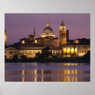 Italië, provincie Mantua, Mantua. Gezicht op de st Poster