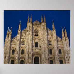Italië, provincie Milaan, Milaan. Dom van Milaan, Poster