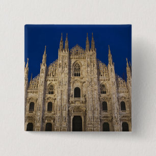 Italië, provincie Milaan, Milaan. Dom van Milaan, Vierkante Button 5,1 Cm