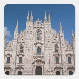 Italië, provincie Milaan, Milaan. Dom van Milaan,  Vierkante Sticker