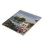 Italië, provincie Verona, Malcesine. Cassone oud Tegeltje (Zijkant)