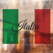 Italië Raambord, Italia Cling, Italiaanse vlag Raamsticker (Vel 2)
